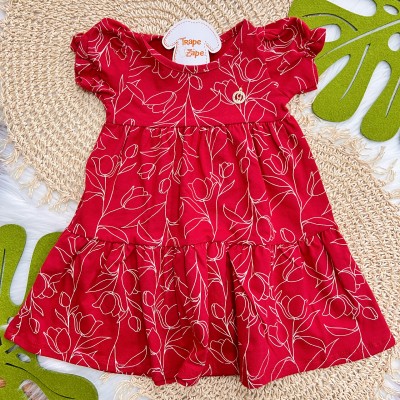 Vestido Fiore - Vermelho